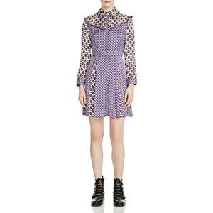 Maje floral printed satin dress Sz 1